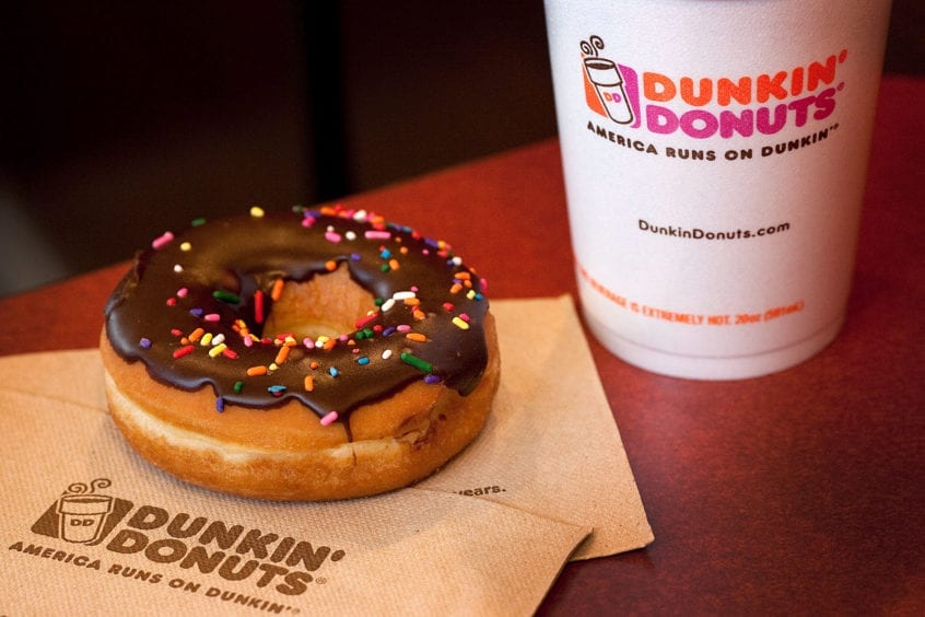 Dunkin' Donuts coffe and donut